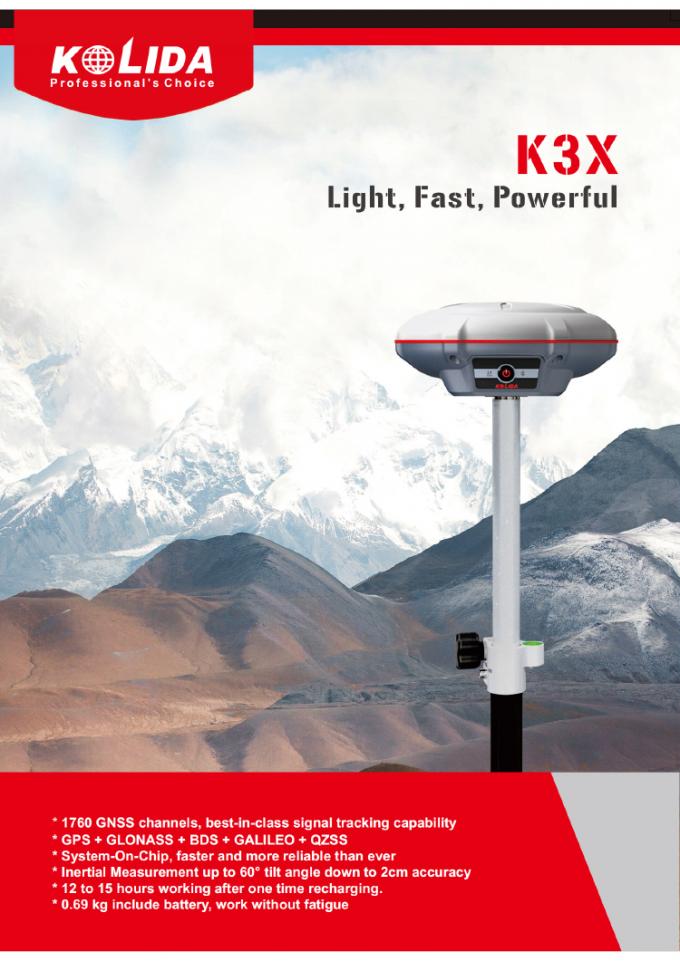 1760 کانال Kolida K3 RTK تجهیزات سنجش دقت بالا گیرنده GPS 1