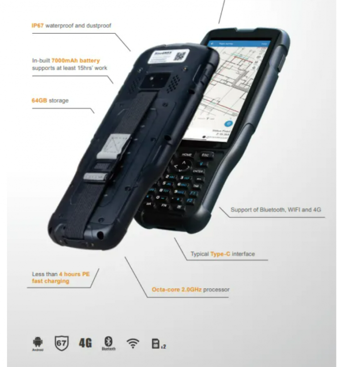 RTK اندازه گیری GNSS GIS جمع آوری کننده داده های Hi-Target IHAND55 کنترل کننده GPS 5